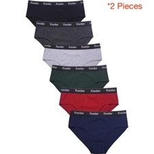 2 Piece Men's ULTRA Cotton Knocker Bikini Brief TBand Underwear Assorted Colors