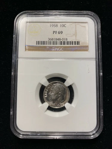 1958 Proof Roosevelt Dime certified PF 69 by NGC