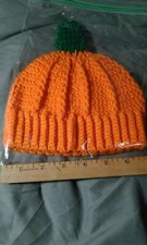 Handmade pumpkin hat 6mo - 2yrs