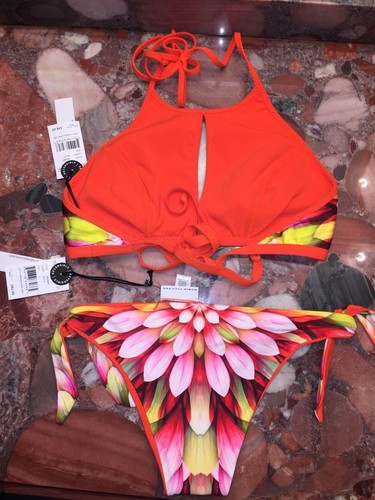 Robin Piccone Arianna Reversible Floral Bikini 2pc Set Swimsuit Women’s Nwt - Picture 4 of 12