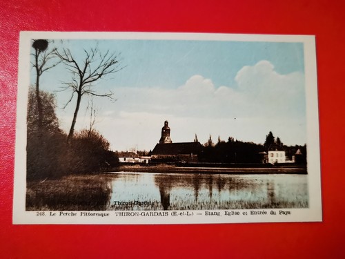 CPA 28 THIRON GARDAIS - Etang, Eglise et Entrée du pays - Imagen 1 de 2