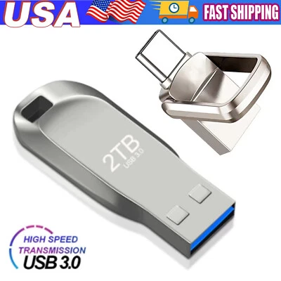 1TB 2TB Type C/USB-A USB 3.0 Flash Drive Thumb Drive Memory Stick for PC Laptop