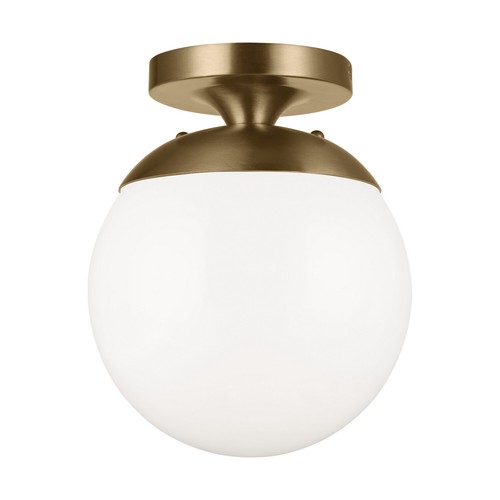 Leo - Hanging Globe Ceiling Light in Satin Brass