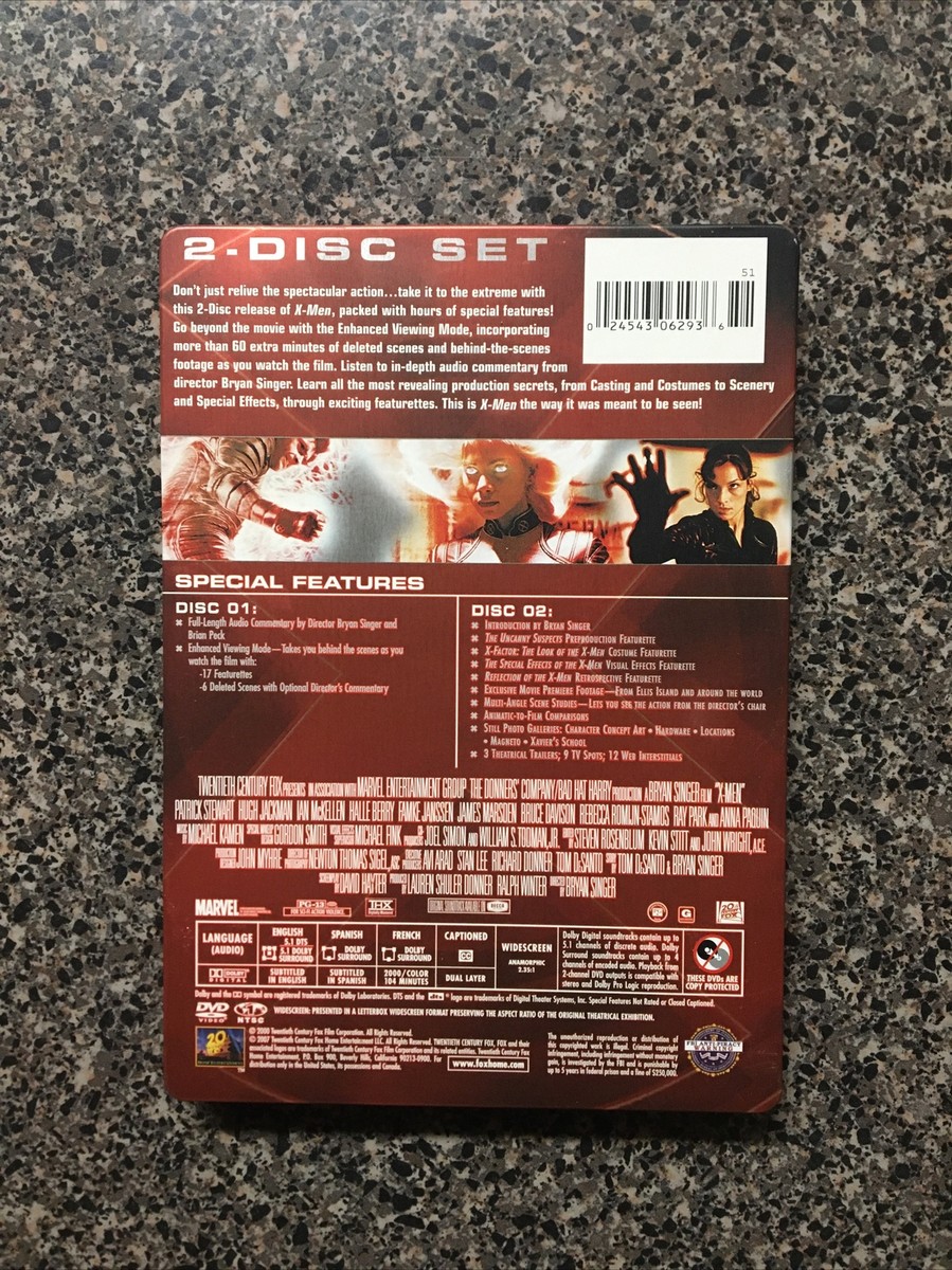 X-Men 1.5 (DVD, 2-Disc Set, X-Men Collectors Edition) Steelbook