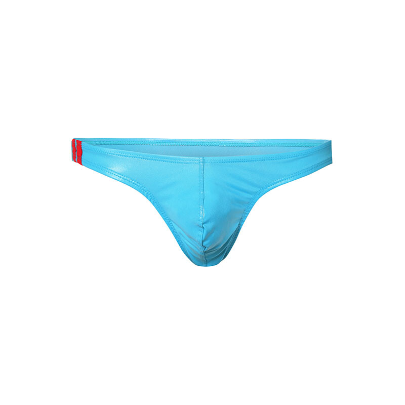 Men Faux Leather Shiny Lingerie G-string Low Rise T-back Thongs Underwears Brief - Bild 17 von 17