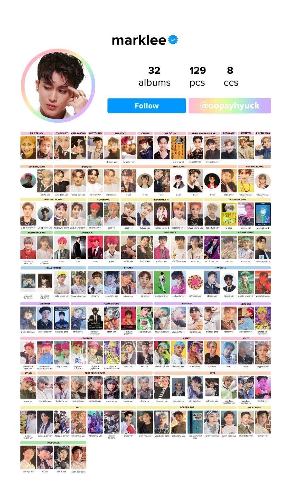 NCT  KPOP MERCH   kpopmerch  マーク　トレカ