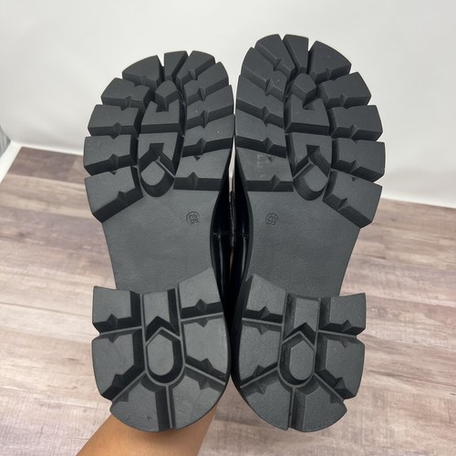 Madden Girl Kassidy Chunky Platform Women 9.5 Slip On Faux Patent Leather Black - Picture 5 of 10