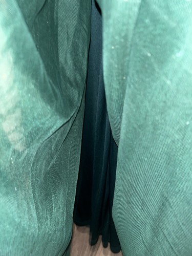 Mac Duggal Deep Green Beaded Cap Sleeve Tulle A-Line Gown Size 18 $698 - Picture 8 of 23