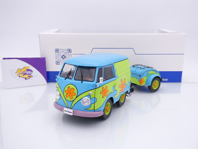 Solido S1810904 # VW Volkswagen T1 Kool Kombi mit Anhänger '' Scooby Doo '' 1:18