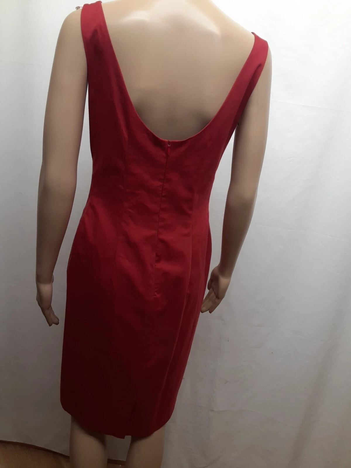 Abito Moschino economico e chic senza maniche in cotone al ginocchio taglia IT 44 US 10