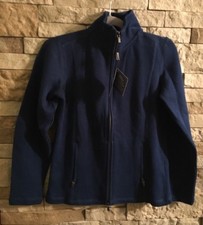Kirkland Women’s Full Zip Jacket Brushed Stretch Fabric Sapphire Blue Small Nwt