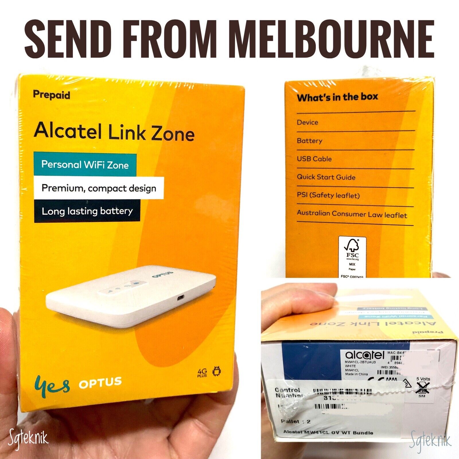NEW Optus Mobile Broadband Wifi Modem MW41CL Alcatel Link Zone 15GB new-optus-mobile-broadband-wifi-modem-mw41cl-alcatel-link-zone-15gb