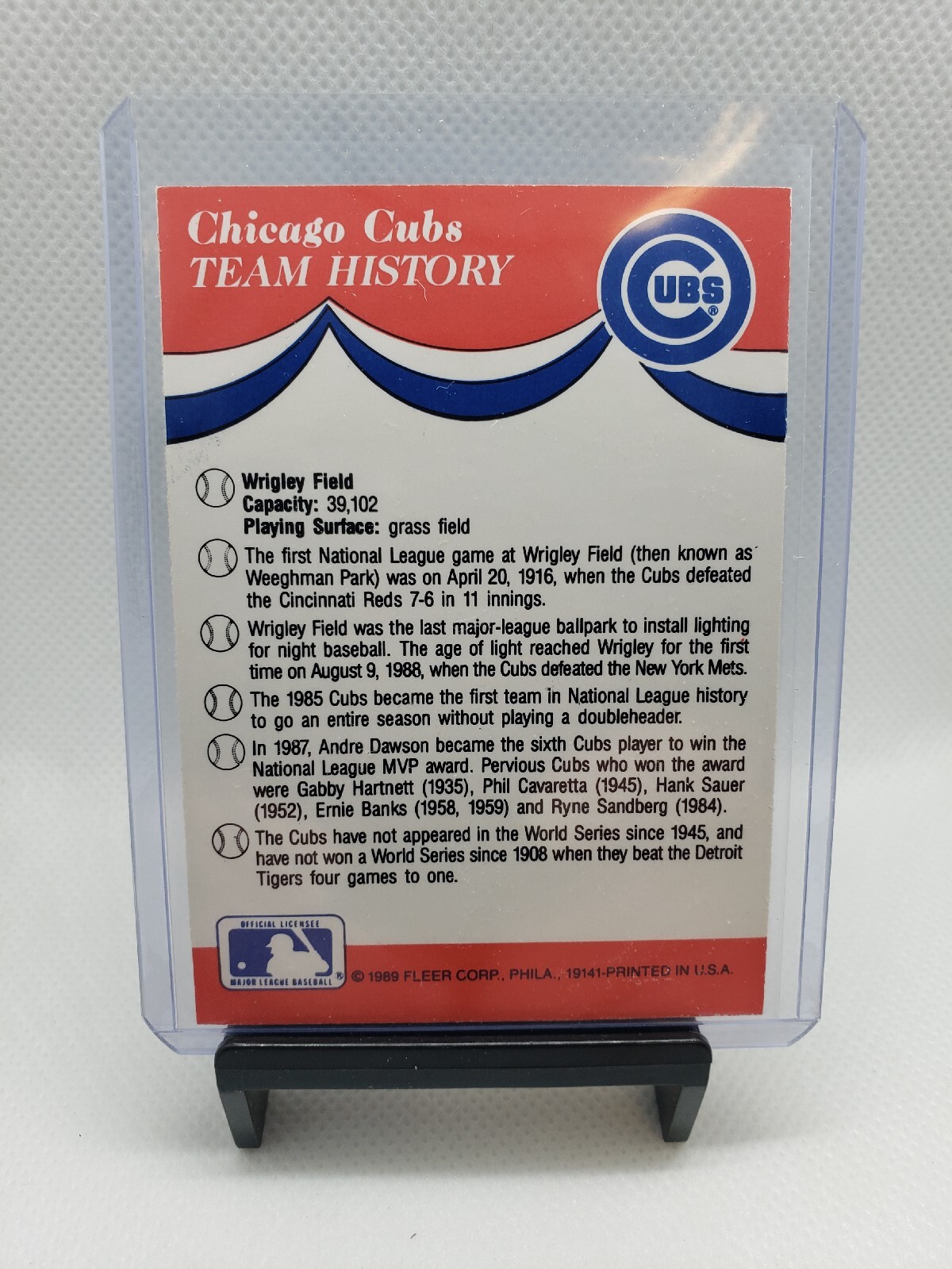 1989 Fleer Chicago Cubs Box Topper Sticker | eBay