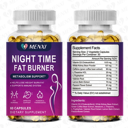 Night Time Fat Burner for Weight Loss,Detox,Appetite Suppressant 120 Capsules - Picture 9 of 12