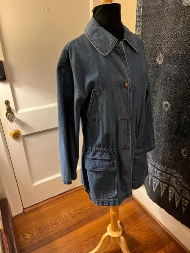 Mackintosh Blue Jean Jacket Drawstring Waist Pock… - image 2