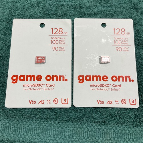 2 Game Onn 128 GB Microsdxc Card For Nintendo Switch (LOT OF 2) Brand