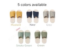 MUJI Cotton Room Sandals Front Opening Type Select Color Size Unisex