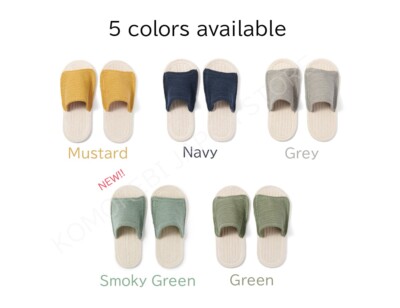 MUJI Cotton Room Sandals Front Opening Type Select Color & Size Unisex
