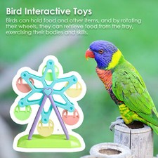 Foraging Wheel Parrot Toy Bird Ferris Wheel Toy Rotating Perch Foraging Feeder