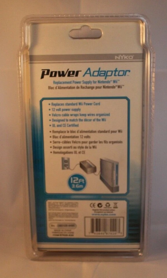 New Sealed NYKO Replacement Power Supply Adaptor for Nintendo Wii #87020-A50 - Image 3 of 4