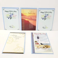 4 HALLMARK & 1 Dayspring FATHER’S DAY Cards New w/envelope Lot Great Quality 