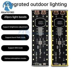 22.5W Transparent Mobile Power Bank Case 4*21700 Battery Box PD Fast Charging