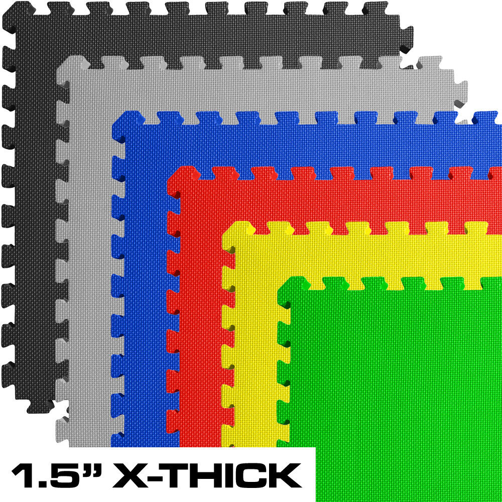 MEISTER X-THICK 1.5" EVA FOAM MATS - 2'x2' Puzzle MMA Wrestling Home Gym Floor