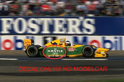 decal Benetton B193 KASTLE Schumacher Patrese 1/43 Minichamps Spark F1