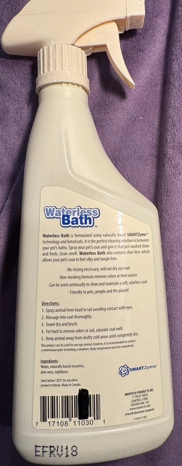 Spray de baño sin agua para perros y gatos 24 oz de Natural Chemistry (2 disponibles) Foto 2 de 4