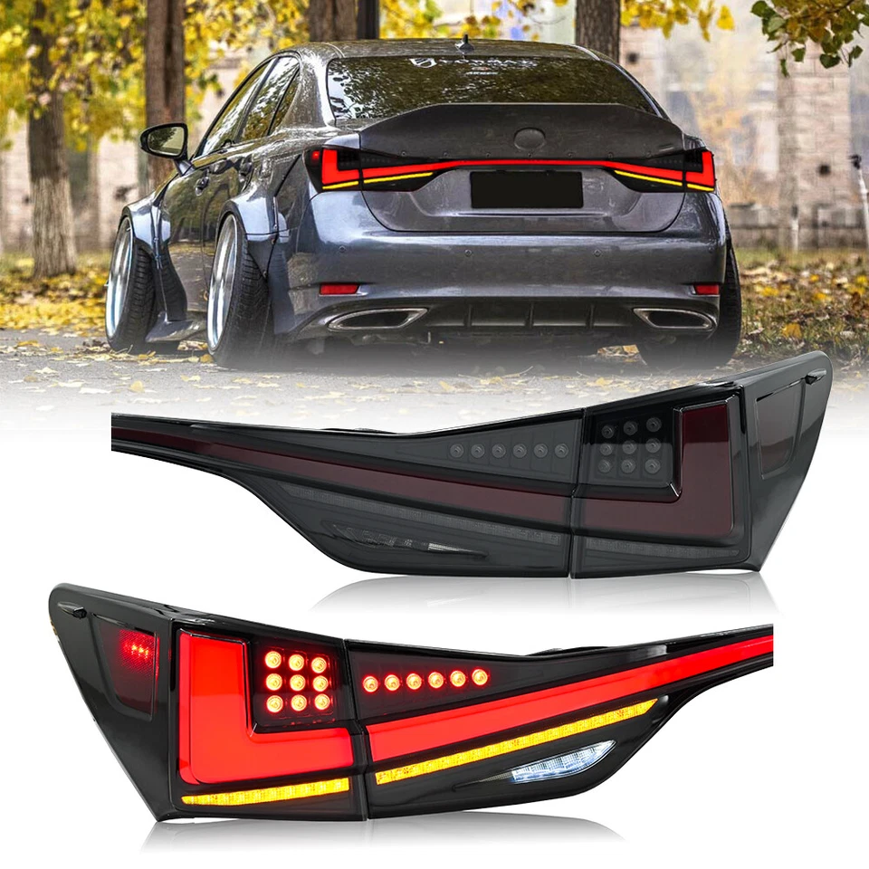 Full LED Tail Lights for Lexus GS350 GS200t GSF 2012-2020 Sequential Rear Lamps Foto 2 de 4