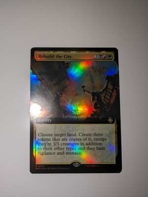 MTG - Rebuild the City (Extended Art Foil) - The Aftermath NM/M Condition