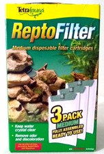 TETRA REPTOFILTER 90 CARTRIDGE 3 PACK TURTLE FILTER PAD REPLACEMENT