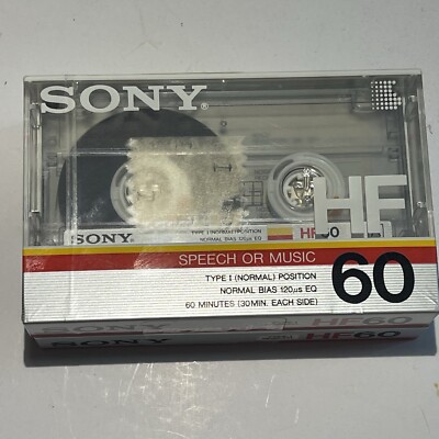 2 Sony High Fidelity HF 60Minute Audio Cassette Tape NEW SEALED Vintage
