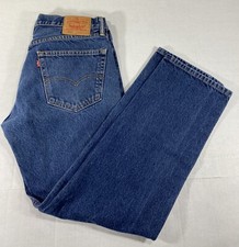 Levi's Men's 505 Regular Straight Fit 100 Cotton Denim Blue Jeans W34 X L32