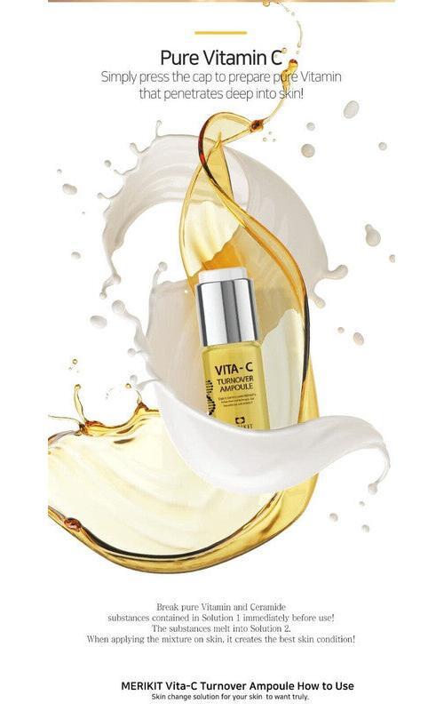 【メリキット】VITA C TURNOVER AMPOULE[Y1111] Merikit Vita - C Turnover Ampoule (5 vials) K-Beauty US