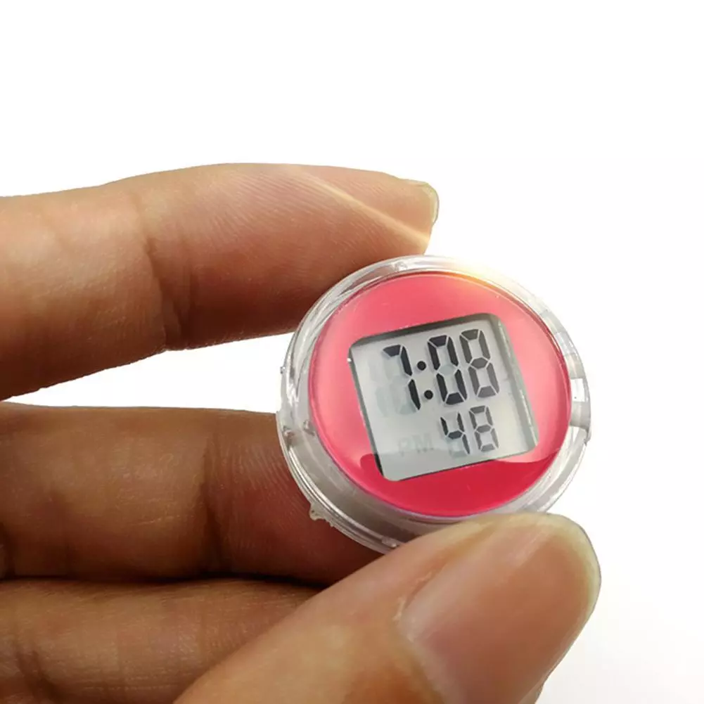 NEU Mini Wasserdichte Motorrad Digital Uhr Watch Stick auf Motorrad  Zeitanzeige.