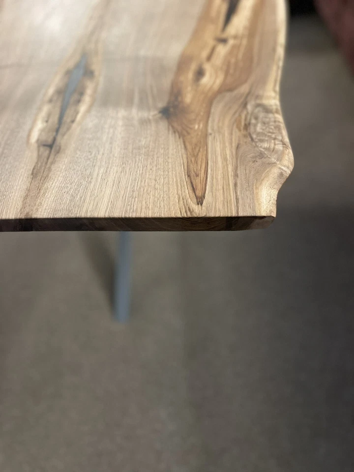 Walnut and black epoxy resin Table Fill Handmade Tabletop Coffee Table Live Edge - Image 4 of 4