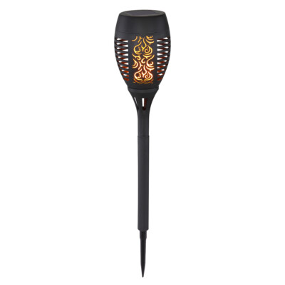 Globo Solarleuchte schwarz Kunststoff mit 12 LED Höhe 49.5cm
