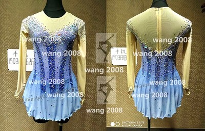 light blue ice skating dresses