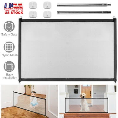 Baby Pets Dog Cat Safety Gate Mesh Fence Home Kitchen Net Portable Guard Indoor