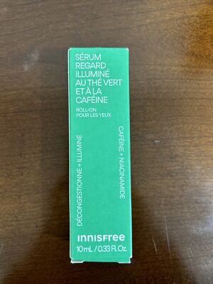 New Innisfree Green Tea Caffeine Bright Eye Serum Exp:7/26 10ml 0.33 Fl Oz