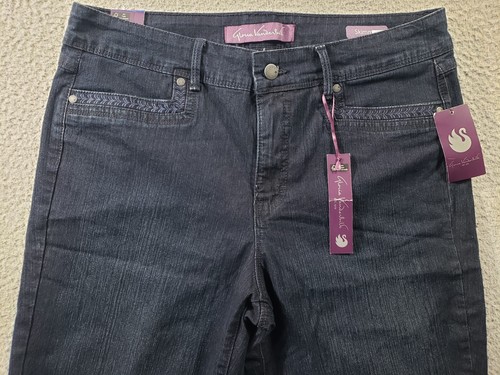 Gloria Vanderbilt Jeans Women's 10 Blue Skimmer Cropped Cotton Stretch 32x17 - Picture 4 of 15