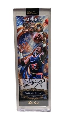 True 1/1 Patrick Ewing AUTO Colormatch 2026 Wild Card Slim Gems 
