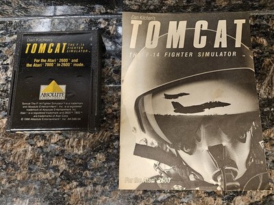 Tomcat F-14 Fighter Simulator ATARI (1988, Absolute) w/Manual - Cleaned/Tested!