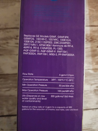 PAQUETE DE 3 filtros de agua para refrigerador de gran valor reemplaza GE GSWF y Kenmore 46-9914 - Imagen 5 de 6