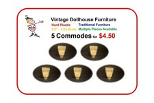 Vintage MARX 1/2" scale hard plastic Traditional style Dollhouse Furniture