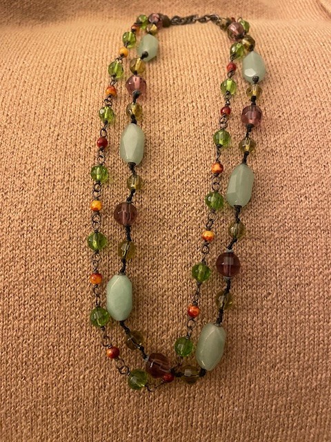 Multicolored Beaded Adjustable Two-Stranded Princ… - image 1