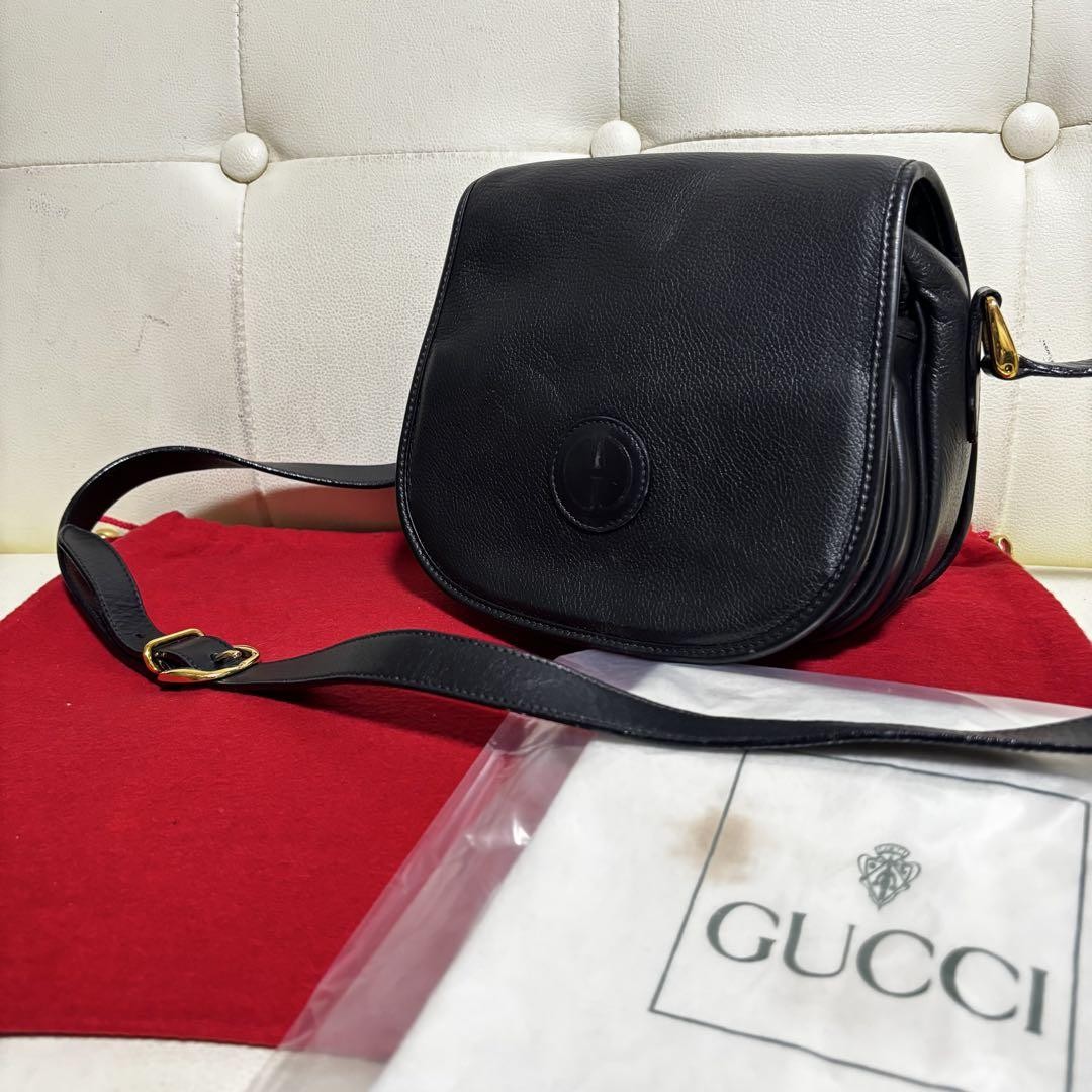 Gucci Old Leather Mini Shoulder Bag Black