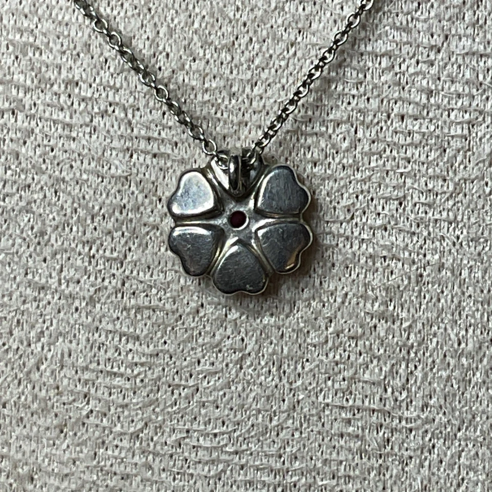 Collar Colgante TIFFANY & Co. Corona de Corazón Zafiro Rosa Esterlina  Foto 4 de 4