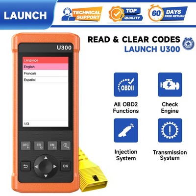 LAUNCH U300 Car Diagnostic Tool OBD2 Engine Code Reader Transmission Scanner